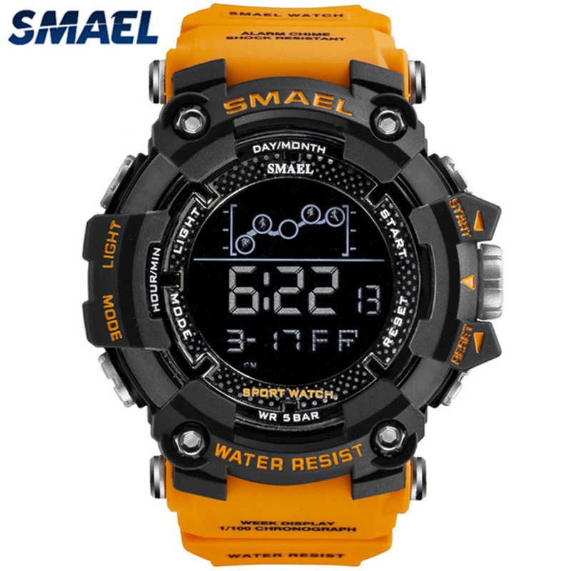 SMAEL New Fashion Men Orange Multifunction Waterproof Big Dial LED Digital Watch Men Casual Sport Mens Watches Relogio Masculino 201125, Black blue
SMAEL New Fashion Men Orange Multifunction Waterproof Big Dial LED Digital Watch Men Casual Sport Mens Watches Relogio Masculino 201125, Black blue