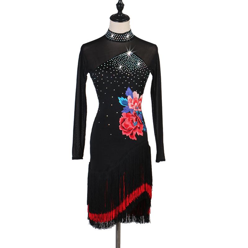 Embroidery Collide Tassels Lading Dance Tassels Dress Three Step Trample Special Ba Diamond Match Show Serve, Black
Embroidery Collide Tassels Lading Dance Tassels Dress Three Step Trample Special Ba Diamond Match Show Serve, Black