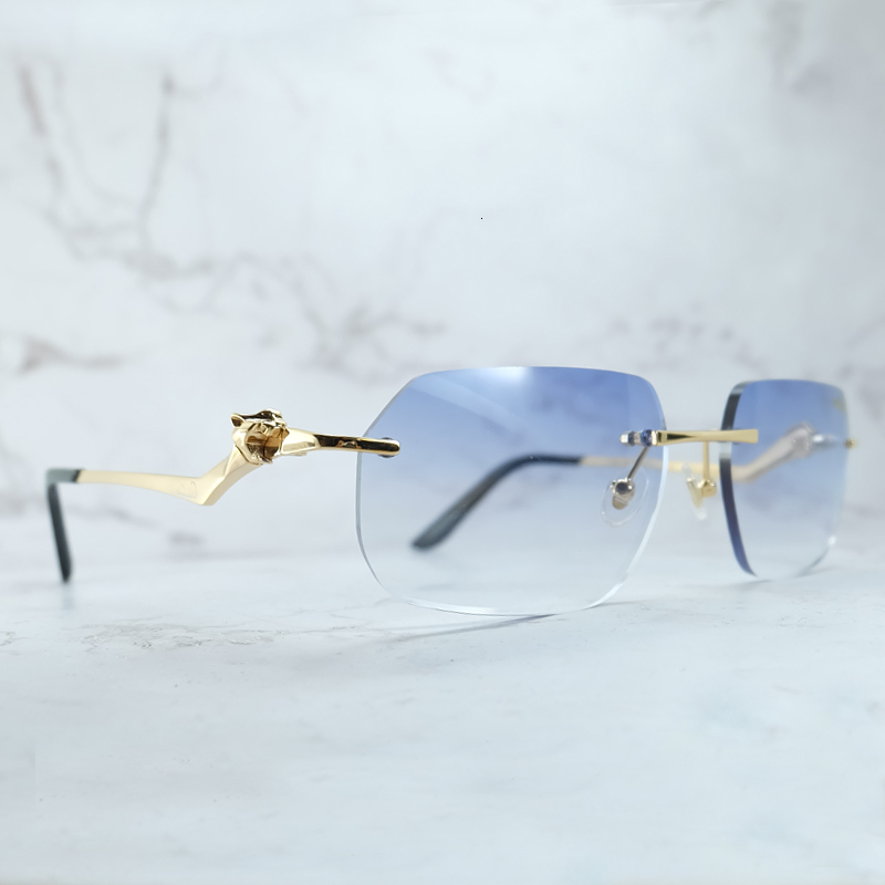 

2021 New Luxury Sunglasses Mens Panther Rimless Carter Trending Sun Glasses Retro Classic Shades Eyewear for Women Lentes De Sol Y6rb