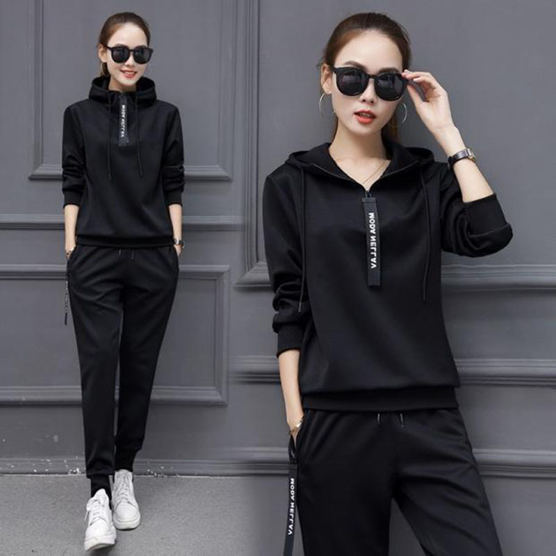 2 Farts Spring of Women's Pants Casual Sets Jogging Clothes Two Pieces Set Korean Sports Black Cotton Tracksuit Suit Syfb
2 Farts Spring of Women's Pants Casual Sets Jogging Clothes Two Pieces Set Korean Sports Black Cotton Tracksuit Suit Syfb