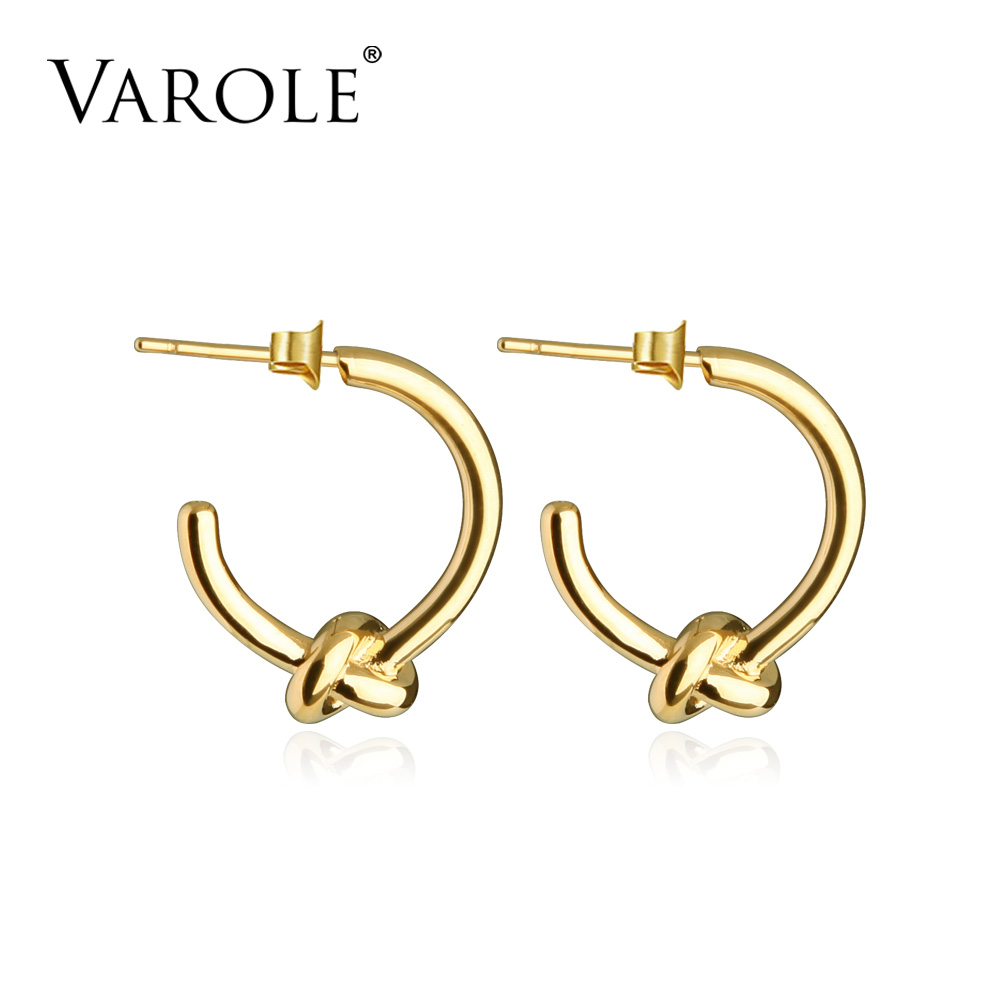 VAROLE Wholesale Classic Knot Earings Round Gold Color Stud Earrings For Women Jewelry Oorbellen Ohrringe Earring Brincos
VAROLE Wholesale Classic Knot Earings Round Gold Color Stud Earrings For Women Jewelry Oorbellen Ohrringe Earring Brincos