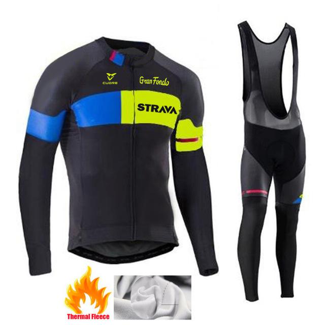 STRAVA Winter Thermal Fleece Cycling Jersey Set 2020 Pro team Long Sleeve MTB Bicycle Clothing Racing Bike Cycling Set For Men, Winter suit
STRAVA Winter Thermal Fleece Cycling Jersey Set 2020 Pro team Long Sleeve MTB Bicycle Clothing Racing Bike Cycling Set For Men, Winter suit