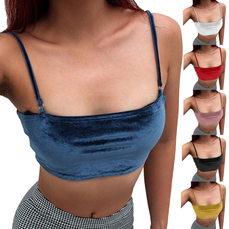 Bandeau Top Fashion Women Solid Top Korean Sexy Velvet Adjustable Shoulder Strap Tank Camisole Silky Texture Women' Tube
Bandeau Top Fashion Women Solid Top Korean Sexy Velvet Adjustable Shoulder Strap Tank Camisole Silky Texture Women' Tube