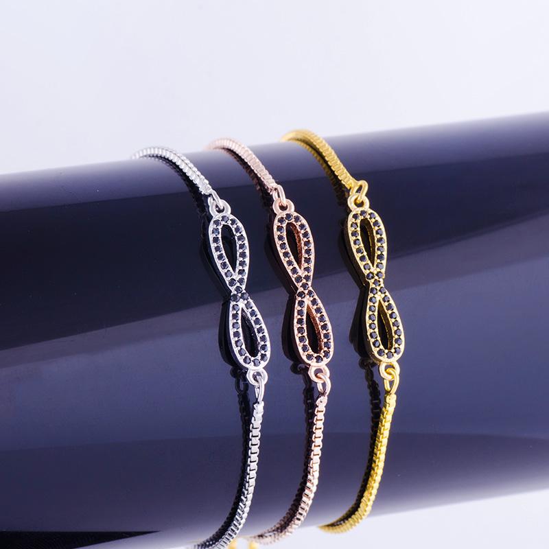 2020 New Top Quality Gold/White Gold/Rose Gold Color Infinity Symbol Charm Bracelet Micro Pave Cubic Zirconia Charm Bracelets
2020 New Top Quality Gold/White Gold/Rose Gold Color Infinity Symbol Charm Bracelet Micro Pave Cubic Zirconia Charm Bracelets