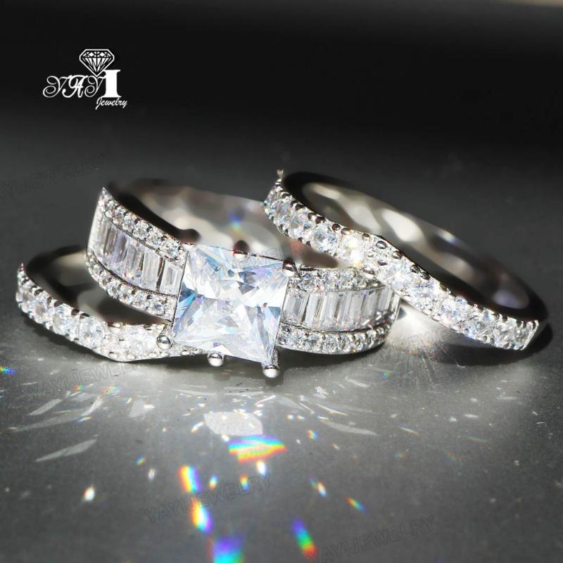 3pcs YaYI Jewelry Princess Cut 6.7 CT White Zircon Silver Color Engagement Rings wedding Heart Rings Girls Party Gifts
3pcs YaYI Jewelry Princess Cut 6.7 CT White Zircon Silver Color Engagement Rings wedding Heart Rings Girls Party Gifts