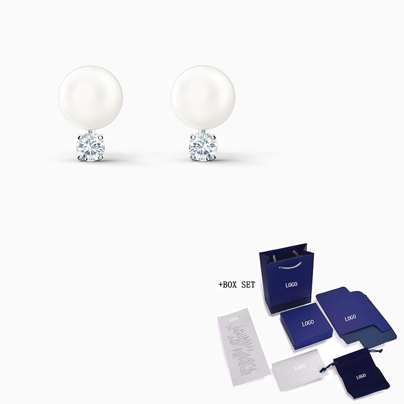 2020 Fashion SWA New TREASURE PEARL Pierced Earrings White Gold Elegant Round Decoration Crystal Pearl Female Trend Jewelry Gift
2020 Fashion SWA New TREASURE PEARL Pierced Earrings White Gold Elegant Round Decoration Crystal Pearl Female Trend Jewelry Gift