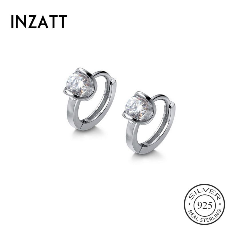 INZAReal 925 Sterling Silver Round Zircon Hoop Earrings For Fashion Women Party Bohemian Fine Jewelry Minimalist Accessories
INZAReal 925 Sterling Silver Round Zircon Hoop Earrings For Fashion Women Party Bohemian Fine Jewelry Minimalist Accessories