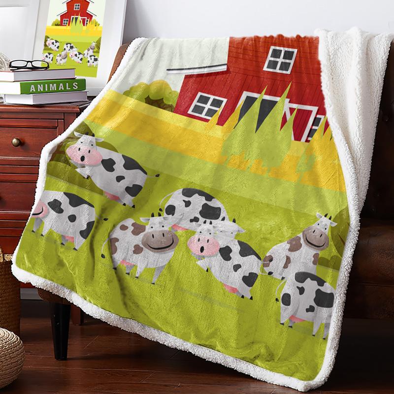 Farm Barn Cows Fleece Blanket Warm Cashmere Blanket Office Sofa Supplies Blankets for Beds
Farm Barn Cows Fleece Blanket Warm Cashmere Blanket Office Sofa Supplies Blankets for Beds