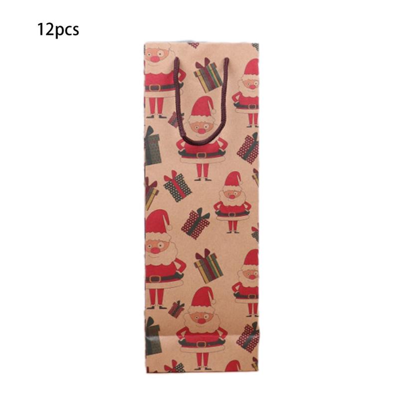 12pcs Kraft Paper Bag Christmas Gift Bag Wine Bottle Cover Gift Holder Reusable New Year's Products Decor Wine Packing
12pcs Kraft Paper Bag Christmas Gift Bag Wine Bottle Cover Gift Holder Reusable New Year's Products Decor Wine Packing