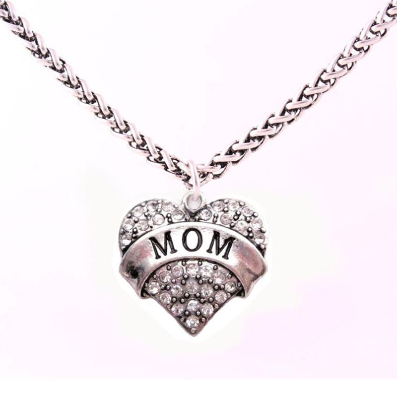 FASHION rhodium plated zinc studded with sparkling crystals MOM heart pendant necklace link chain
FASHION rhodium plated zinc studded with sparkling crystals MOM heart pendant necklace link chain