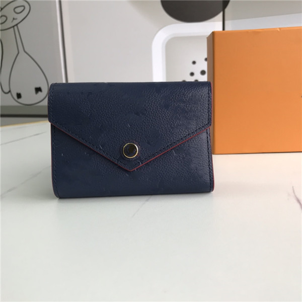 M41938 Women Embossed litchi pattern wallet Purse woman new arrival new fashion checkers floral damier promotion, Blue