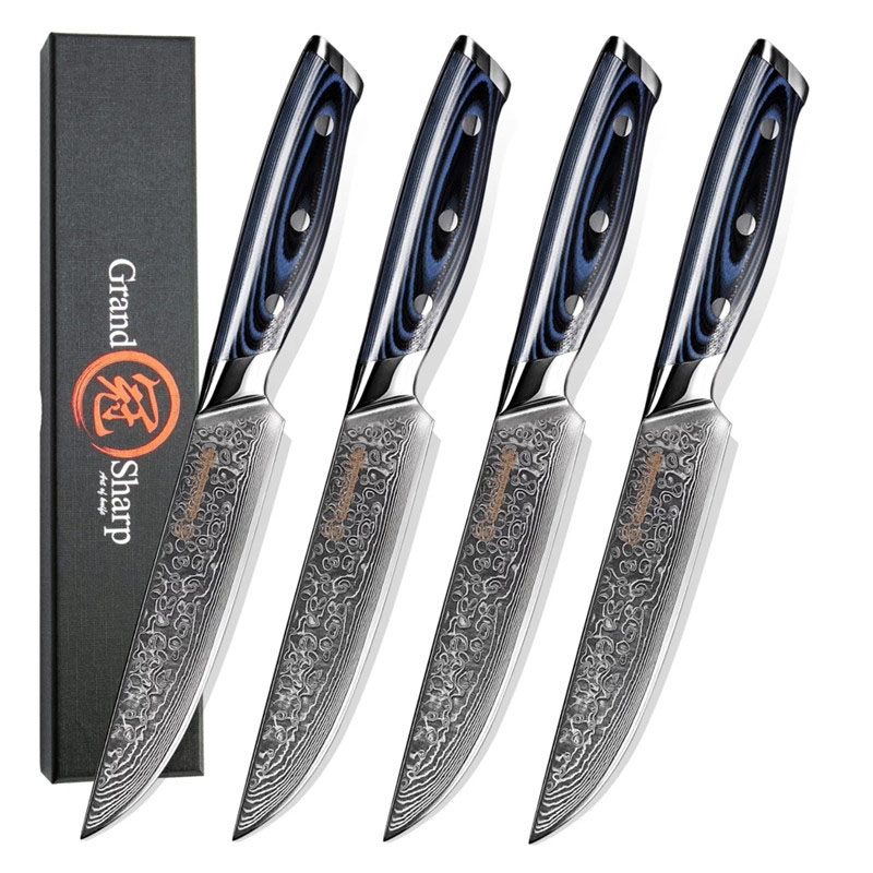 4Pcs Damascus Steak Knife Set VG10 Japanese Stainless Steel Utility Tomato Pizza Cooking Kitchen Tools Best Christmas Gift Grandsharp
4Pcs Damascus Steak Knife Set VG10 Japanese Stainless Steel Utility Tomato Pizza Cooking Kitchen Tools Best Christmas Gift Grandsharp