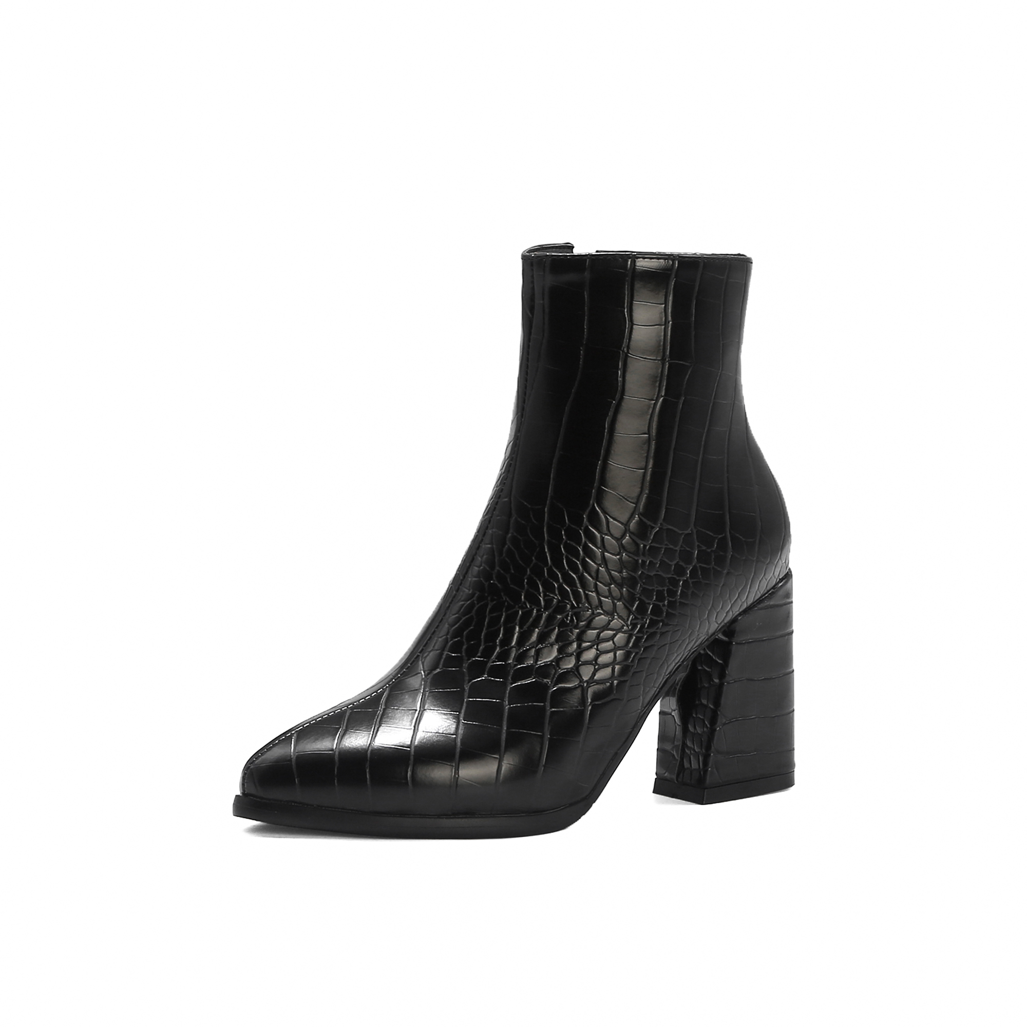 Women's ankle more size 22-26.5 in winter length warm teddy pointed at short crocodile thin standard boots E6Z0, Black-winter
Women's ankle more size 22-26.5 in winter length warm teddy pointed at short crocodile thin standard boots E6Z0, Black-winter