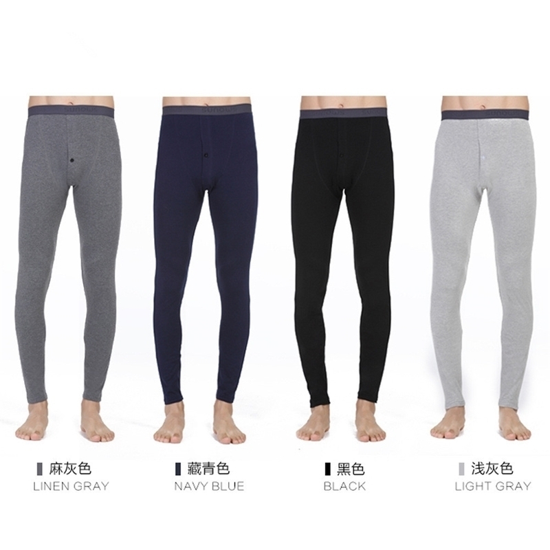 Hot Winter Men Long Johns Cotton Thermal Underwear Men Warm Long Johns Leggings Pants High Quality 201023