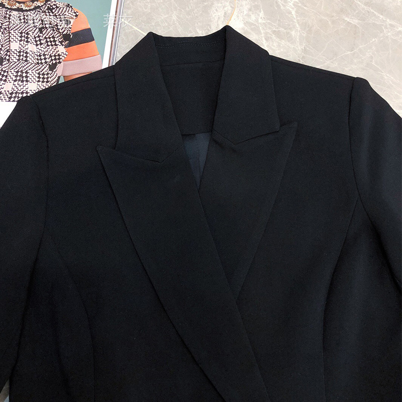 EWQ Autumn Long Sleeve Simple Fashion Trend Ladies Suit Sweet Women Black Jacket Loose Office Lady Coat 201114