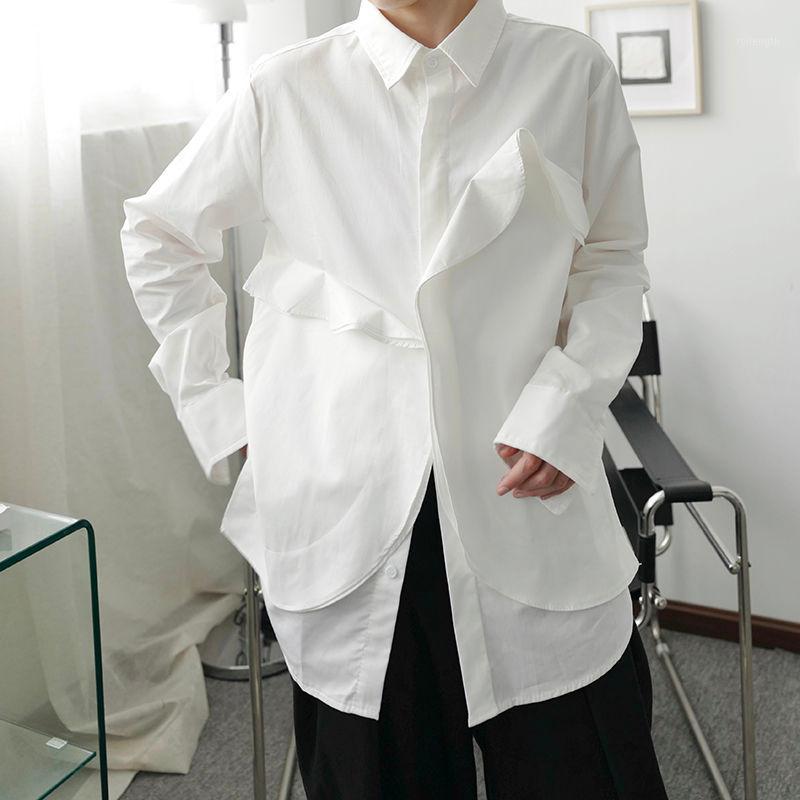 EWQ / men' wear Minimalist style asymmetric white shirt ins Korean loose male long sleeve ruffles design tops 2020 new 9Y32031
EWQ / men' wear Minimalist style asymmetric white shirt ins Korean loose male long sleeve ruffles design tops 2020 new 9Y32031