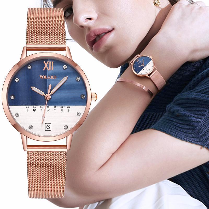 YOLAKO Women watch Double Color Luxury Ladies watches Rose Gold Stainless Steel Mesh Quartz WristWatch Clock Relogio Feminino1, Red
YOLAKO Women watch Double Color Luxury Ladies watches Rose Gold Stainless Steel Mesh Quartz WristWatch Clock Relogio Feminino1, Red