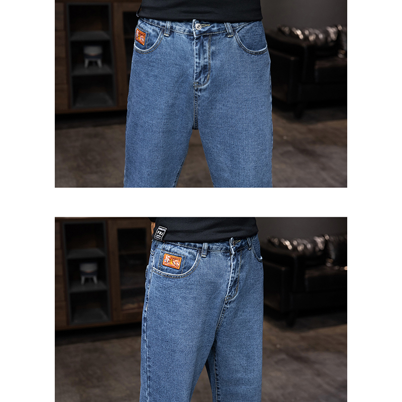 Men's jeans Korean Harlan blue pants autumn and winter trend retro straight pants Harajuku loose high quality jeans 201128