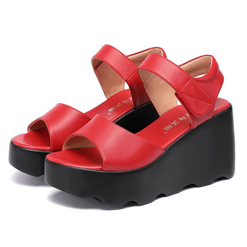 Big Size Peep Toe Women Sandals High Heels Split Leather Shoes Wedge Sandals Platform Shoes For Ladies Office New 2021 Summer, Black
Big Size Peep Toe Women Sandals High Heels Split Leather Shoes Wedge Sandals Platform Shoes For Ladies Office New 2021 Summer, Black