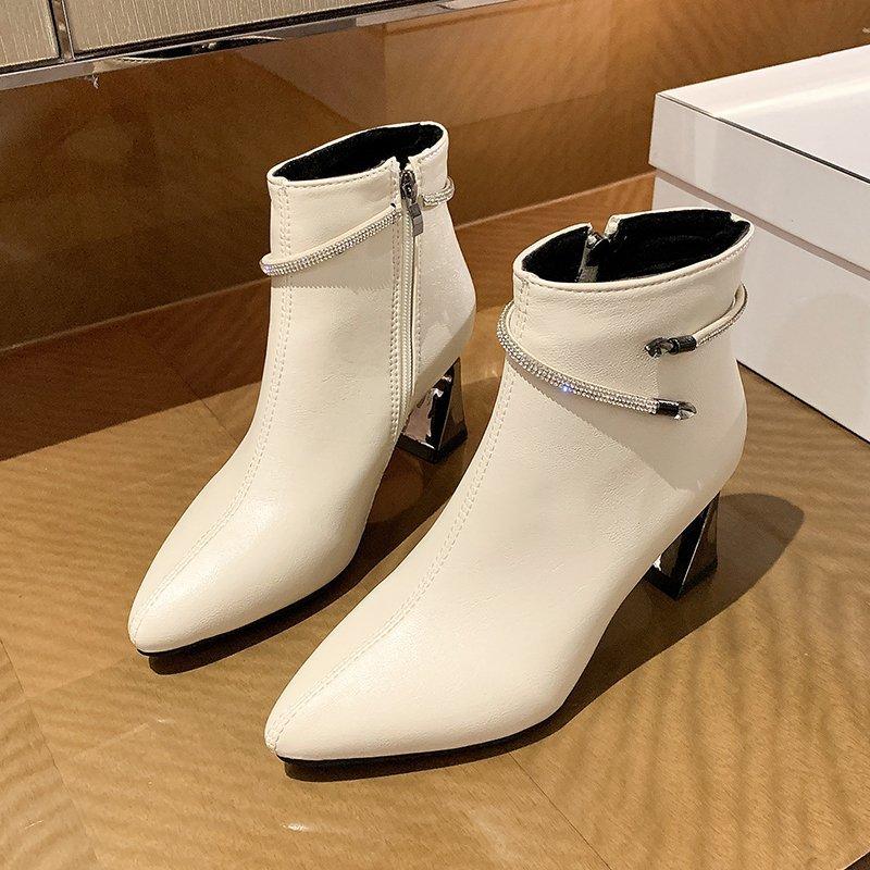 Spring High Heels Women Ankle Boots Woman Short Boots Shoes Fashion Rhinestone Ladies Shoes Female Pointed Toe women pumps 2021, 518-1-beige
Spring High Heels Women Ankle Boots Woman Short Boots Shoes Fashion Rhinestone Ladies Shoes Female Pointed Toe women pumps 2021, 518-1-beige