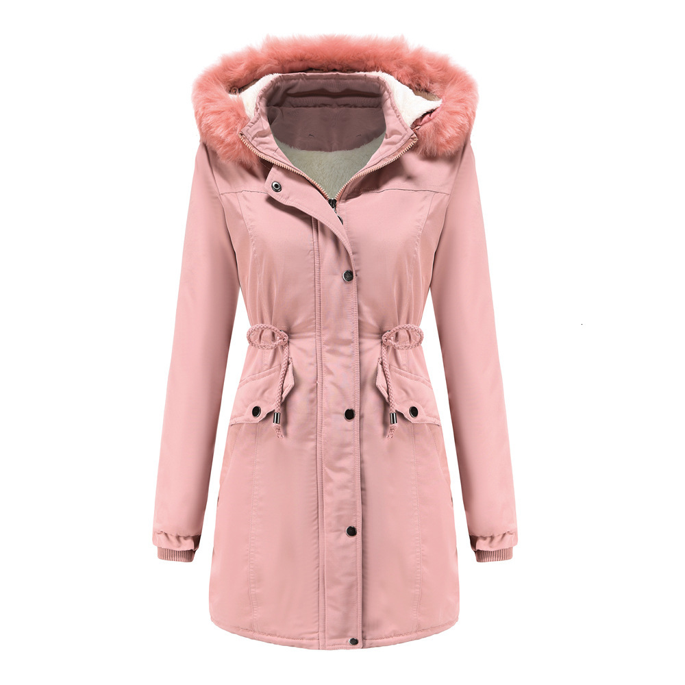 2021 New Autumn/winter Female Hot Plus-velvet Cotton Women's Clothing Removable Hat Big Fur Collar Jacket 99CU, Claret
2021 New Autumn/winter Female Hot Plus-velvet Cotton Women's Clothing Removable Hat Big Fur Collar Jacket 99CU, Claret