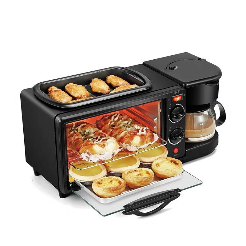 3-in-1 breakfast maker Frying pan 600W + oven 600W + drip coffee maker 450W Multi-function bread machine
3-in-1 breakfast maker Frying pan 600W + oven 600W + drip coffee maker 450W Multi-function bread machine