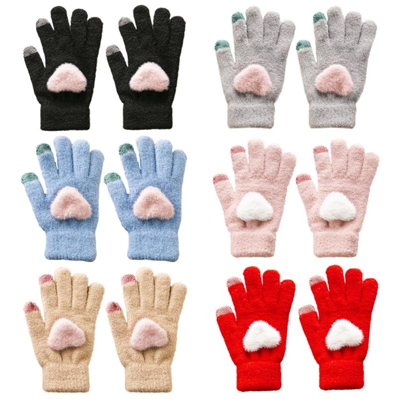 Gloves Knitted Women Touch Screen New Winter Soft Wool Knitted Gloves Warm Lovely Girls' Pink Heart Mittens, Blue;gray
Gloves Knitted Women Touch Screen New Winter Soft Wool Knitted Gloves Warm Lovely Girls' Pink Heart Mittens, Blue;gray