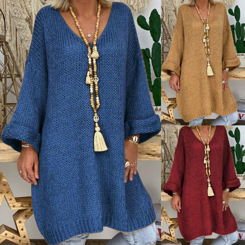 40#Womens V-Neck Loose Knitted Long Sleeve Jumper Ladies Casual Long Tops Cotton Line Pullover Blouse Autumn Daily Shirt, Blue
40#Womens V-Neck Loose Knitted Long Sleeve Jumper Ladies Casual Long Tops Cotton Line Pullover Blouse Autumn Daily Shirt, Blue