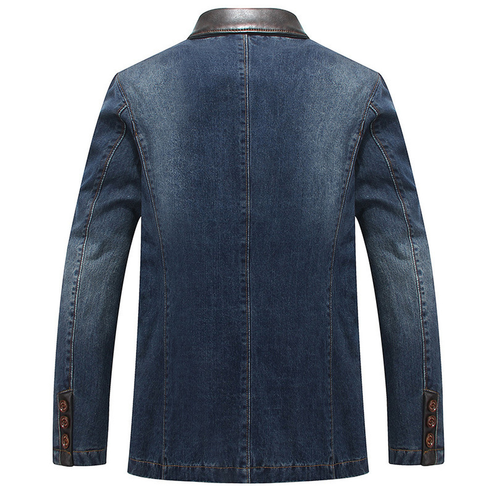 New Mens Fashion Denim Jacket Casual Long 100% Cotton Male Jeans Coat Autumn Spring High Quality Windbreakers M-4XL 201118