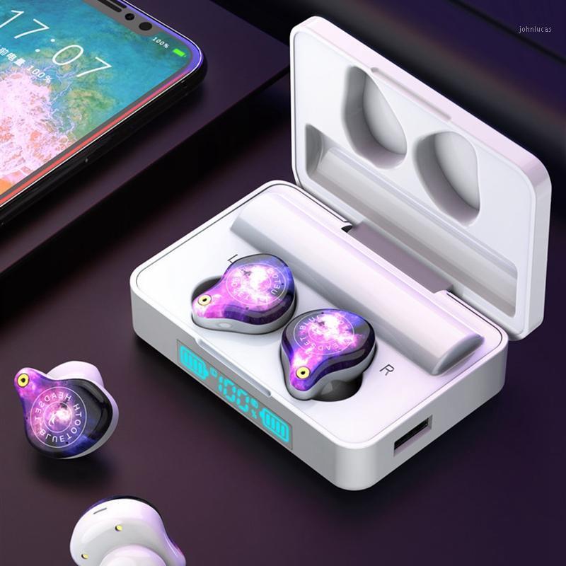 Bluetooth V5.0 Earphones Touch-Control Wireless Headphones IPX7 Waterproof Sport Earbuds + 3600MAh Power Bank for All Phone1, White
Bluetooth V5.0 Earphones Touch-Control Wireless Headphones IPX7 Waterproof Sport Earbuds + 3600MAh Power Bank for All Phone1, White