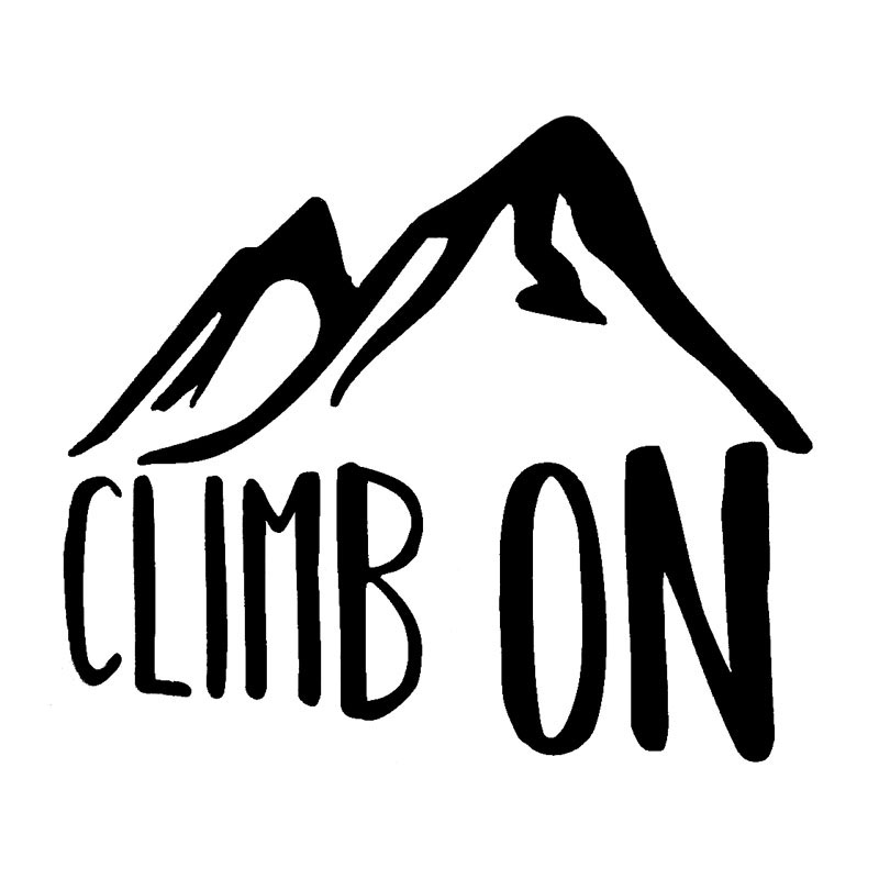 17.4cm*15.1cm A Little Skewed Mountain With Two Words CLIMB ON Vinyl Car Sticker Car Accessories, Color
17.4cm*15.1cm A Little Skewed Mountain With Two Words CLIMB ON Vinyl Car Sticker Car Accessories, Color