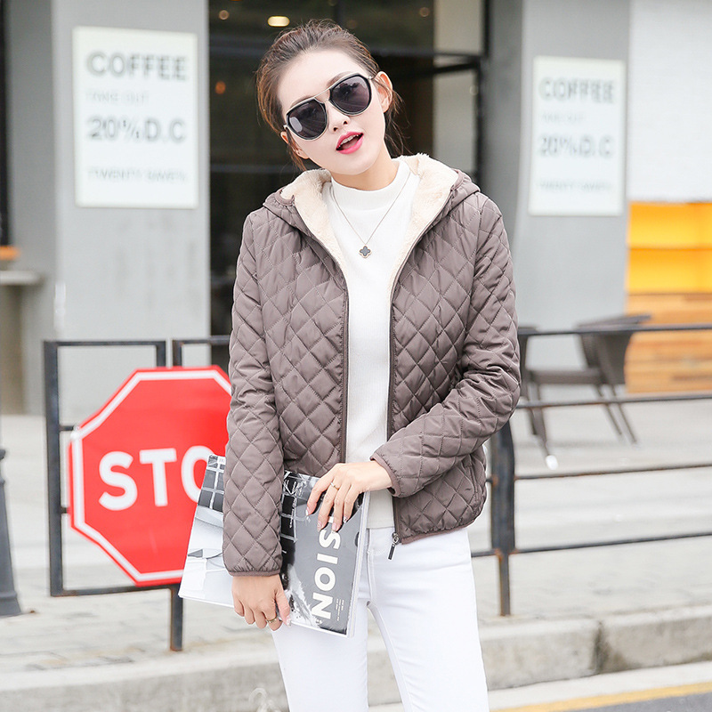 Winter coats women parkas solid zipper casual women down jackets basic hooded warm cotton down jackets women coats 201217