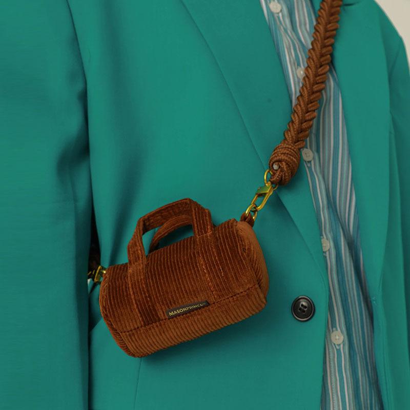 Winter Small Design Shoulder Crossbody Bags Women's Bag 2021 New Casual Female Fashion Versatile Corduroy Boston Bag Mini Sac, Khaki