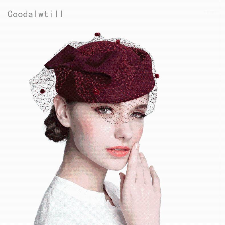 Women Elegant Bowknot Veil Fascinator Hat Cocktail Beret Cap Lady Wedding Party Hair Accessories Wool Fedora Hat1, White
Women Elegant Bowknot Veil Fascinator Hat Cocktail Beret Cap Lady Wedding Party Hair Accessories Wool Fedora Hat1, White