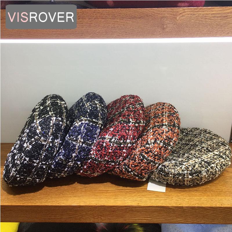 VISROVER 5 colors Fashion Artist plaid Beret Hat Female Winter checks Wool Thicken Berets Painter Octagonal Hats And Caps, Black
VISROVER 5 colors Fashion Artist plaid Beret Hat Female Winter checks Wool Thicken Berets Painter Octagonal Hats And Caps, Black