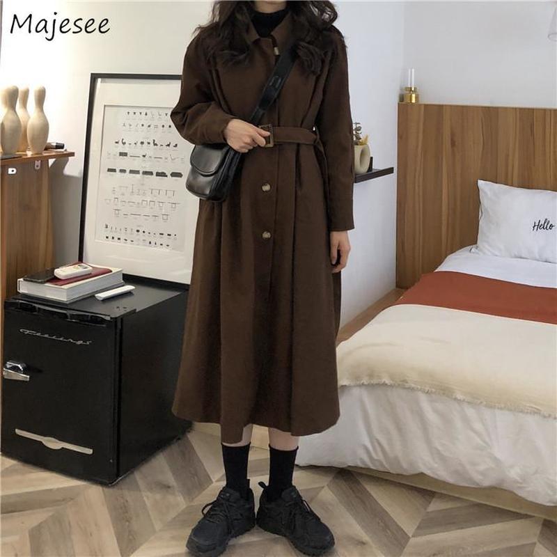 Trench Coat Womens A-line Solid Single Breasted Sashes Thickening Turn-down Collar Streetwear Korean Style Trendy New Loose Chic, Regular-brown
Trench Coat Womens A-line Solid Single Breasted Sashes Thickening Turn-down Collar Streetwear Korean Style Trendy New Loose Chic, Regular-brown