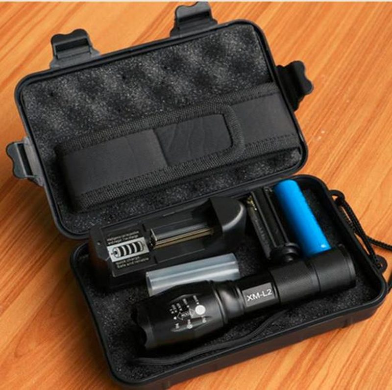 LED flashlight Tactical Flashlight 8000 Lumens CREE XM-L2 Zoomable 5 Modes aluminum Lanterna LED Torch Flashlights For Camping
LED flashlight Tactical Flashlight 8000 Lumens CREE XM-L2 Zoomable 5 Modes aluminum Lanterna LED Torch Flashlights For Camping