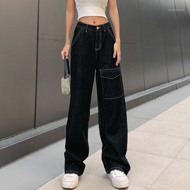 2021 High Waist Loose Comfortable Jeans For Women Plus Size Fashion Casual Straight Pants Mom Jeans Washed Boyfriend Jeans#41, Black
2021 High Waist Loose Comfortable Jeans For Women Plus Size Fashion Casual Straight Pants Mom Jeans Washed Boyfriend Jeans#41, Black