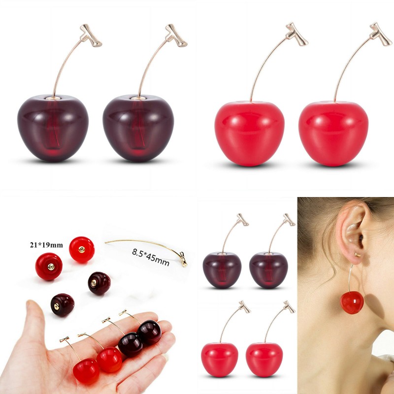 Cute Simulation Red Cherry Dangle Earrings Sweet Resin Gold Color Earring High Quality Women Girl Student Fruit Shape Jewelry 103 M2
Cute Simulation Red Cherry Dangle Earrings Sweet Resin Gold Color Earring High Quality Women Girl Student Fruit Shape Jewelry 103 M2