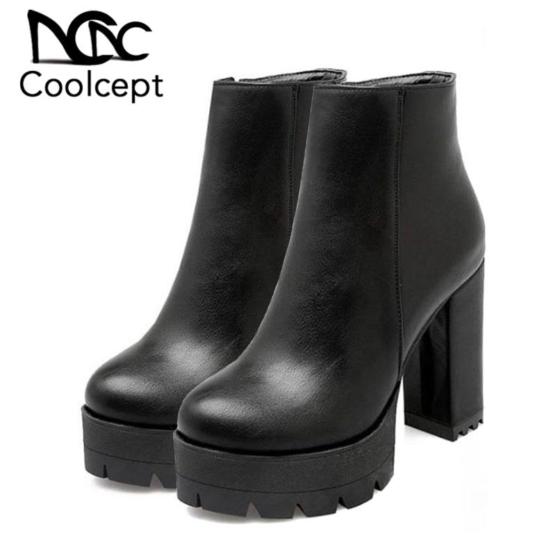 CoolCept Winter Boots Women High Heels Platform Punk Shoes Women Ankle Boots Warm Fur Zipper Black Casual Footwear Size 32-43, Red
CoolCept Winter Boots Women High Heels Platform Punk Shoes Women Ankle Boots Warm Fur Zipper Black Casual Footwear Size 32-43, Red