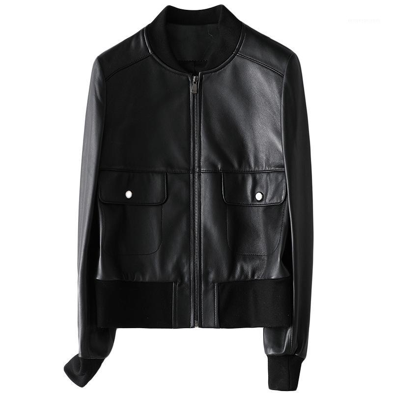 Size -2XL Baseball Style 100% Sheepskin Jacket 2020 New Fashion Genuine Leather Biker Short Coat For Women Female1, As pic
Size -2XL Baseball Style 100% Sheepskin Jacket 2020 New Fashion Genuine Leather Biker Short Coat For Women Female1, As pic