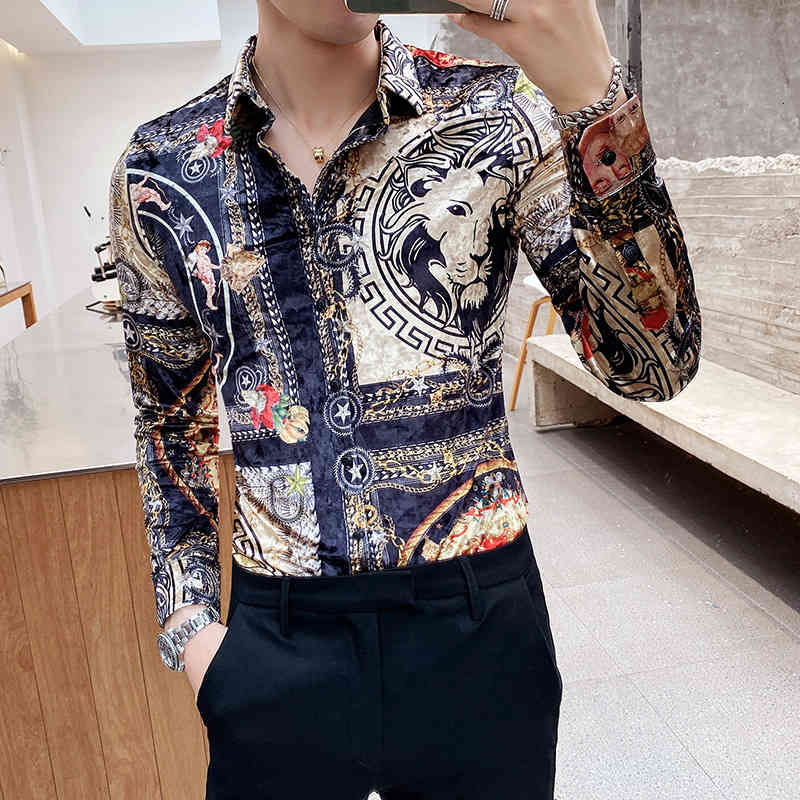 Men' Casual Shirts male Shirt long-sleeved Korean Slim personality trend leopard print handsome gold velvet shirt PWAB, Clear
Men' Casual Shirts male Shirt long-sleeved Korean Slim personality trend leopard print handsome gold velvet shirt PWAB, Clear