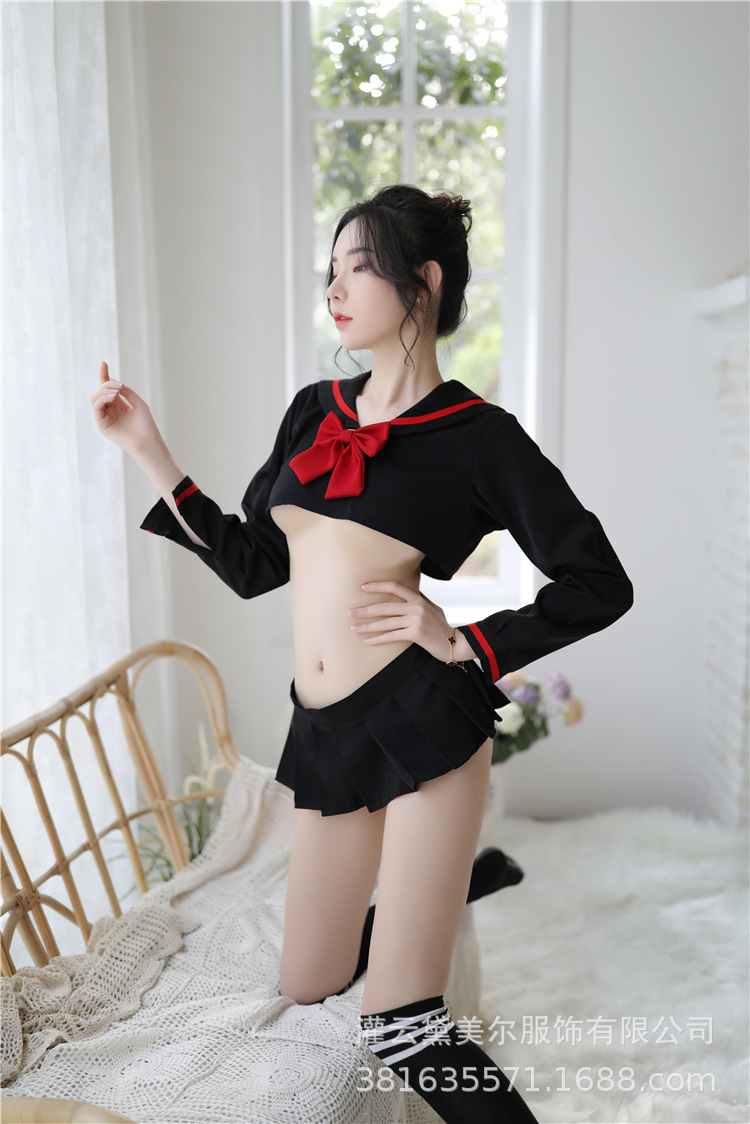 Sexy cosplay traje jk uniforme kawaii lolita mini saia superior ertico roleplay conjunto estudante marinheiro cor preta com arco
Sexy cosplay traje jk uniforme kawaii lolita mini saia superior ertico roleplay conjunto estudante marinheiro cor preta com arco