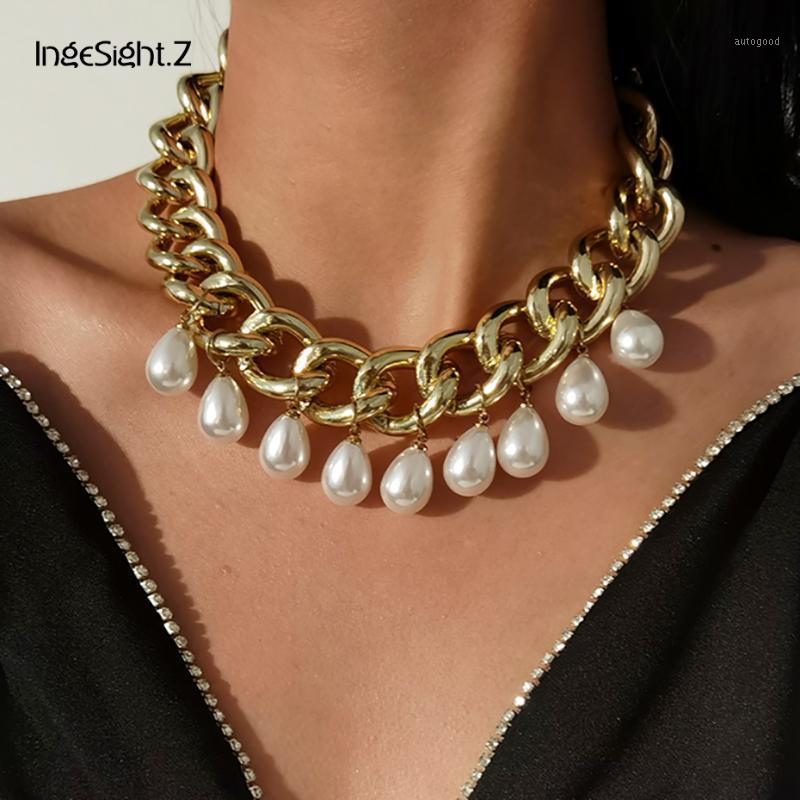 Chains IngeSight.Z Punk Imitation Pearl Tassel Pendant Necklace Exaggerated Chunky Thick Curb Cuban Choker Necklaces For Women Jewelry1
Chains IngeSight.Z Punk Imitation Pearl Tassel Pendant Necklace Exaggerated Chunky Thick Curb Cuban Choker Necklaces For Women Jewelry1