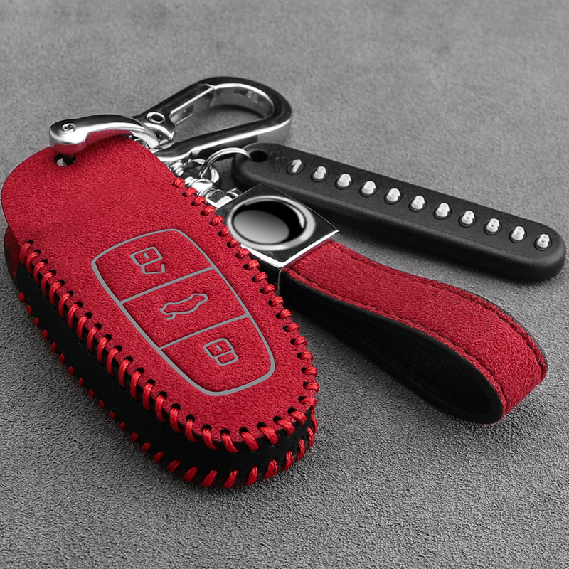 For Audi The New a6l Key cover for women 19 models a8l car keychain suede bag