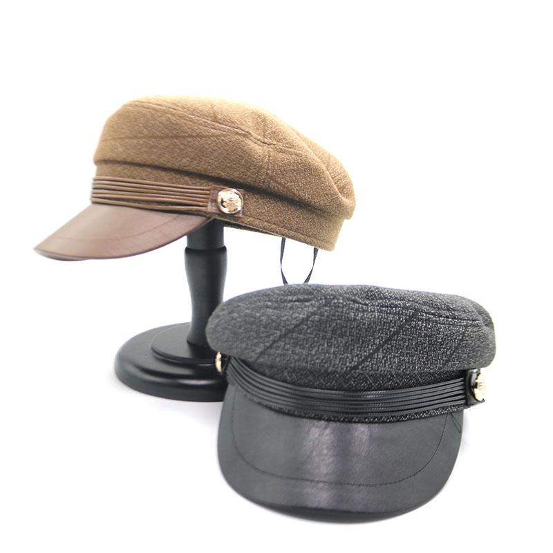 High Quality PU Leather Cotton Hats Autumn Winter Warm Casual Outdoor Cap Metal Buttons, Khaki
High Quality PU Leather Cotton Hats Autumn Winter Warm Casual Outdoor Cap Metal Buttons, Khaki