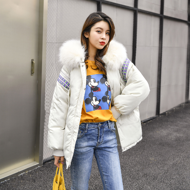 Parka Women's Long Down Winter Jacket women Casual Fur Collar Hooded Female Jacket Warm Thick Long Coat Women's Coat Plus Size T200319