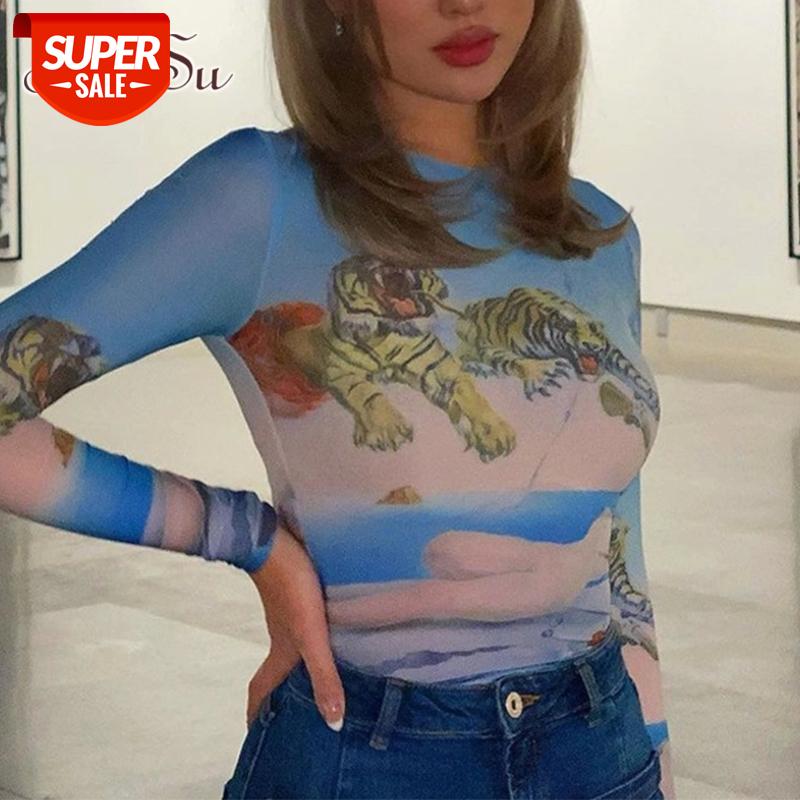 ArtSu 2021 Long Sleeve Vintage Tiger Print O-Neck Bodycon Long Sleeve Tshirt Top Animal Women Streetwear Casual Clothing TS52659 #Lj75, White
ArtSu 2021 Long Sleeve Vintage Tiger Print O-Neck Bodycon Long Sleeve Tshirt Top Animal Women Streetwear Casual Clothing TS52659 #Lj75, White