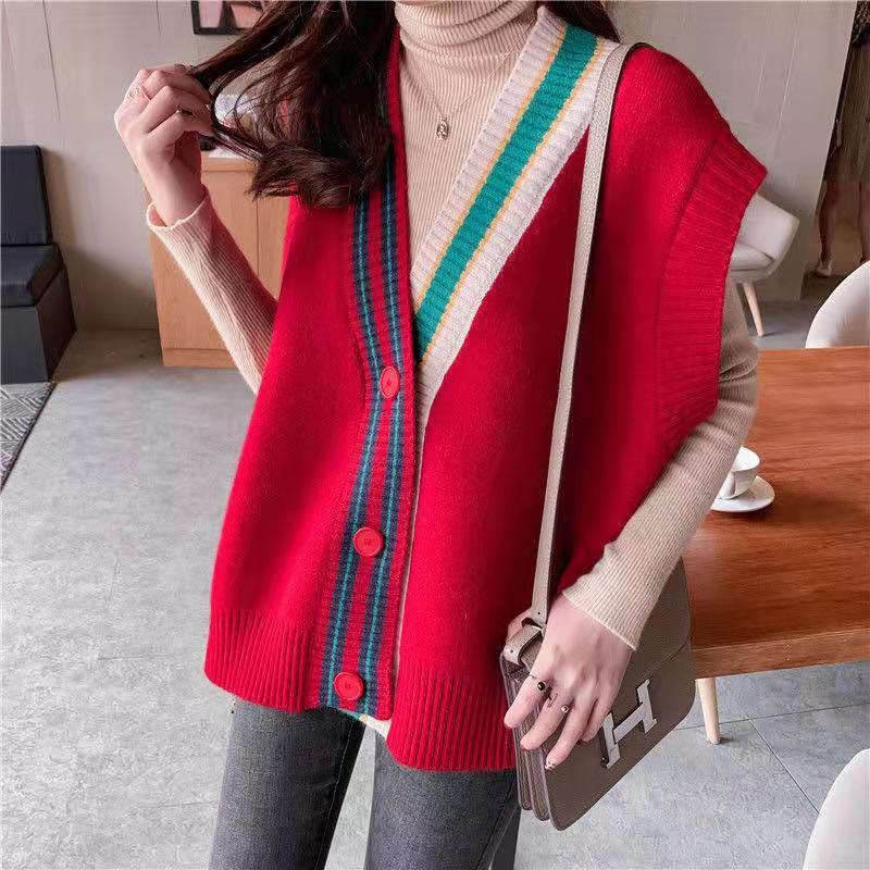 Spring/Autumn New Women's Vest Coat Trend Sleeveless Loose Oversize Ladies Yonth Knitwear Open Stitch Single Breasted Waistcoat, Green
Spring/Autumn New Women's Vest Coat Trend Sleeveless Loose Oversize Ladies Yonth Knitwear Open Stitch Single Breasted Waistcoat, Green
