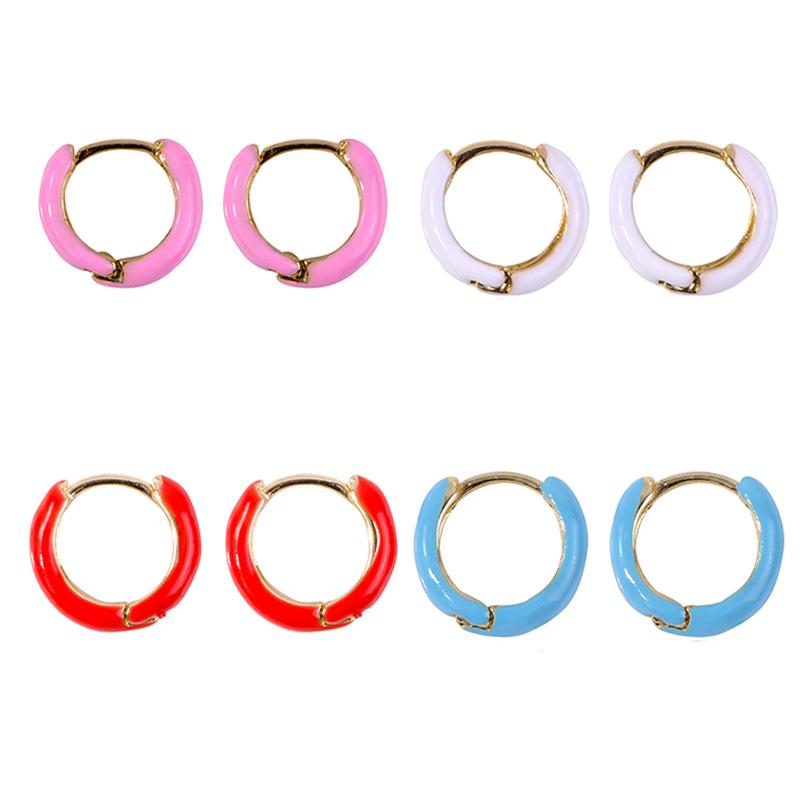 Fashionable And Simple Metallic Copper Drop Oil Multi-Color Earrings New Geometric Round Earrings Jewelry
Fashionable And Simple Metallic Copper Drop Oil Multi-Color Earrings New Geometric Round Earrings Jewelry